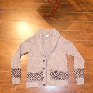 Grey wool cardigan